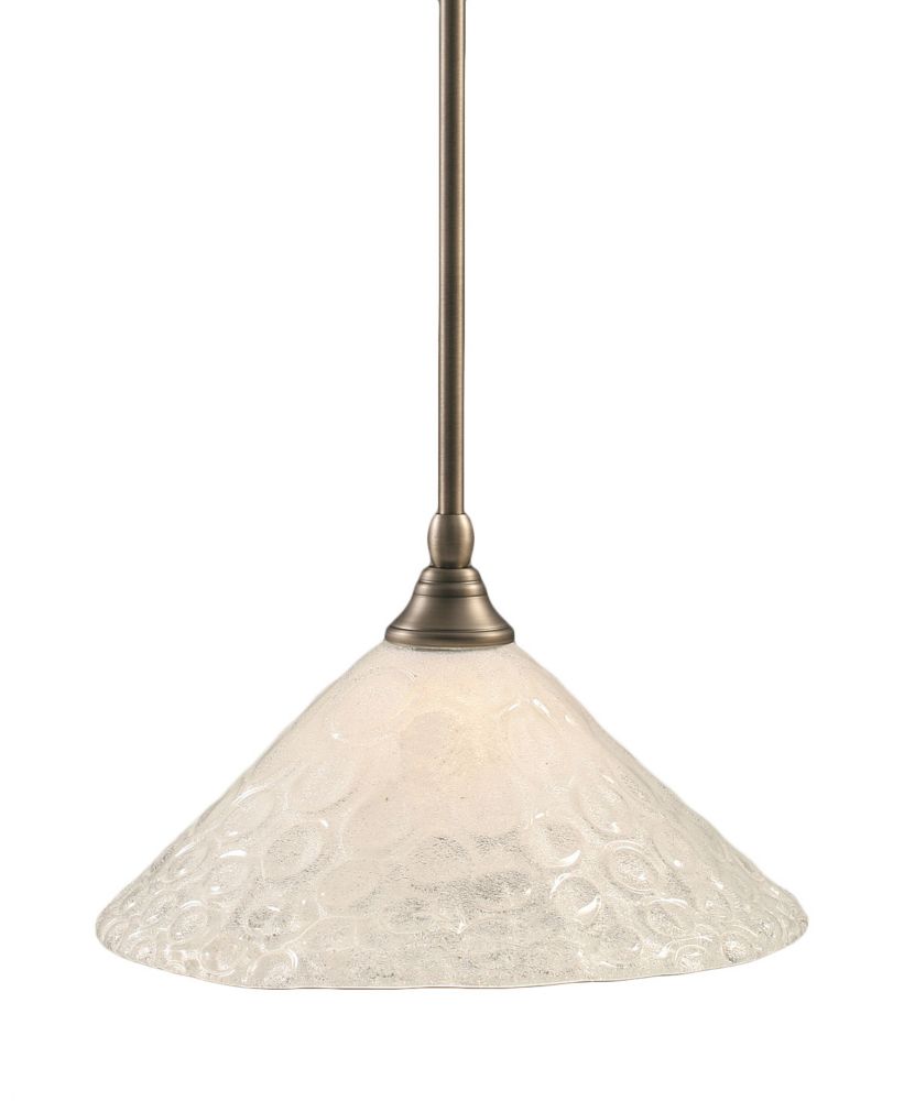 Filament Design Concord 1 Light Ceiling Brushed Nickel Pendant With A Clear Crystal Glass The