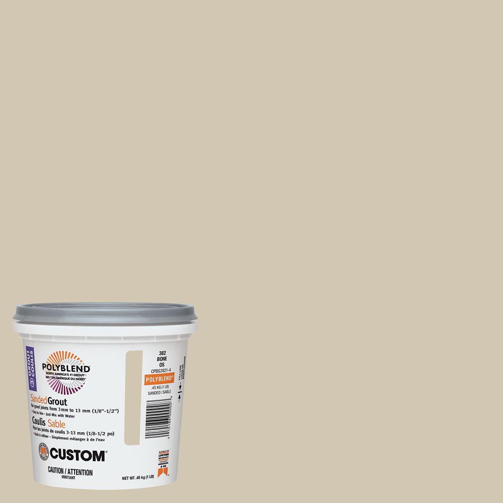 Custom Building Products #382 Bone Sanded Grout 1 Lb. | The Home Depot