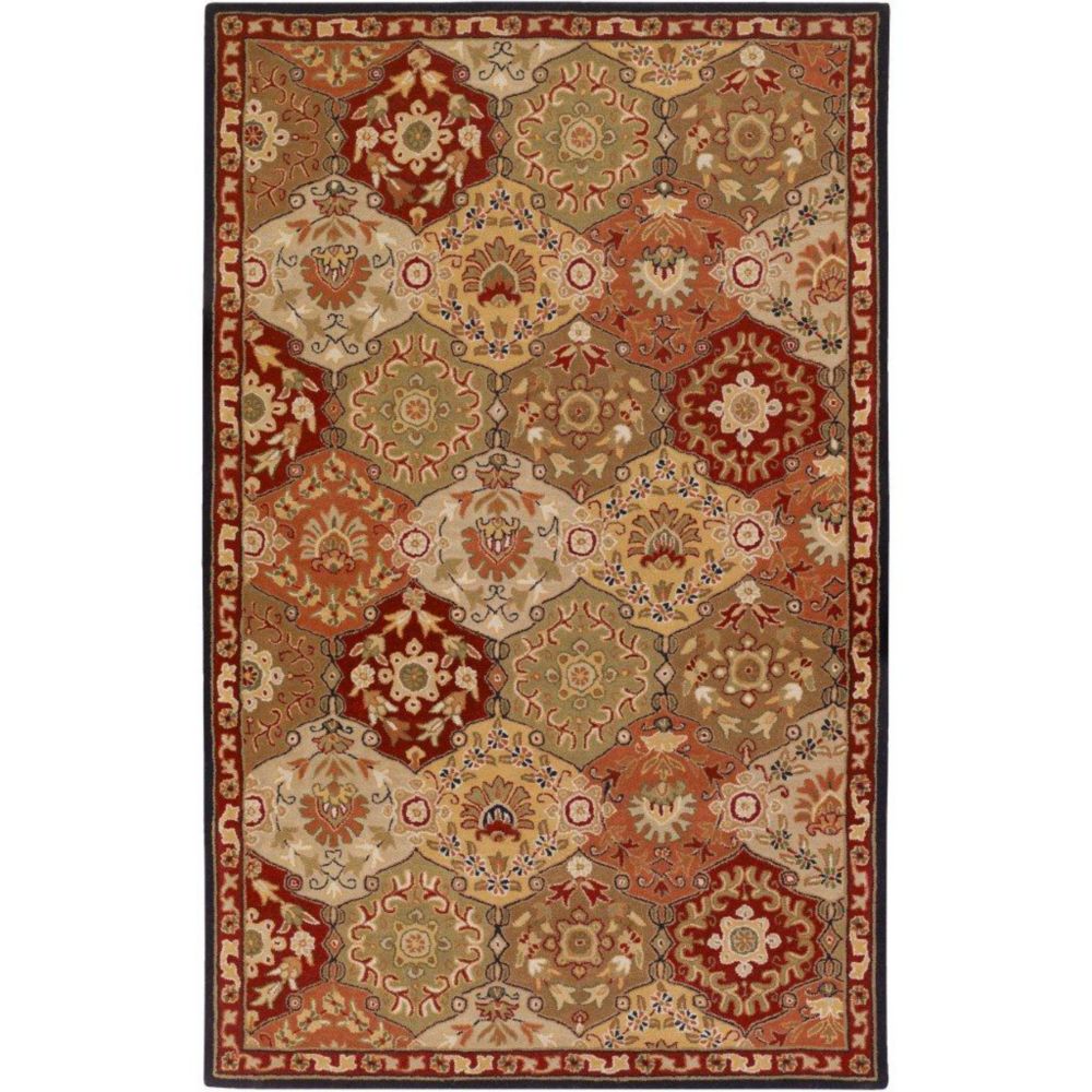Artistic Weavers Tapis Abbaretz rouge en laine - 2 Po. x 3 Po. Artistic Weavers Tapis Abbaretz rouge en laine - 2 Po. x 3 Po.