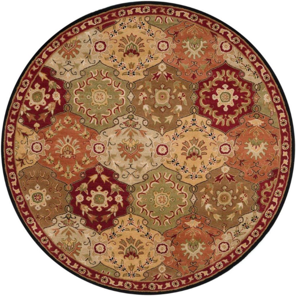 Artistic Weavers Tapis Rond Abbaretz rouge en laine - 9 Po. 9 Pi. Artistic Weavers Tapis Rond Abbaretz rouge en laine - 9 Po. 9 Pi.
