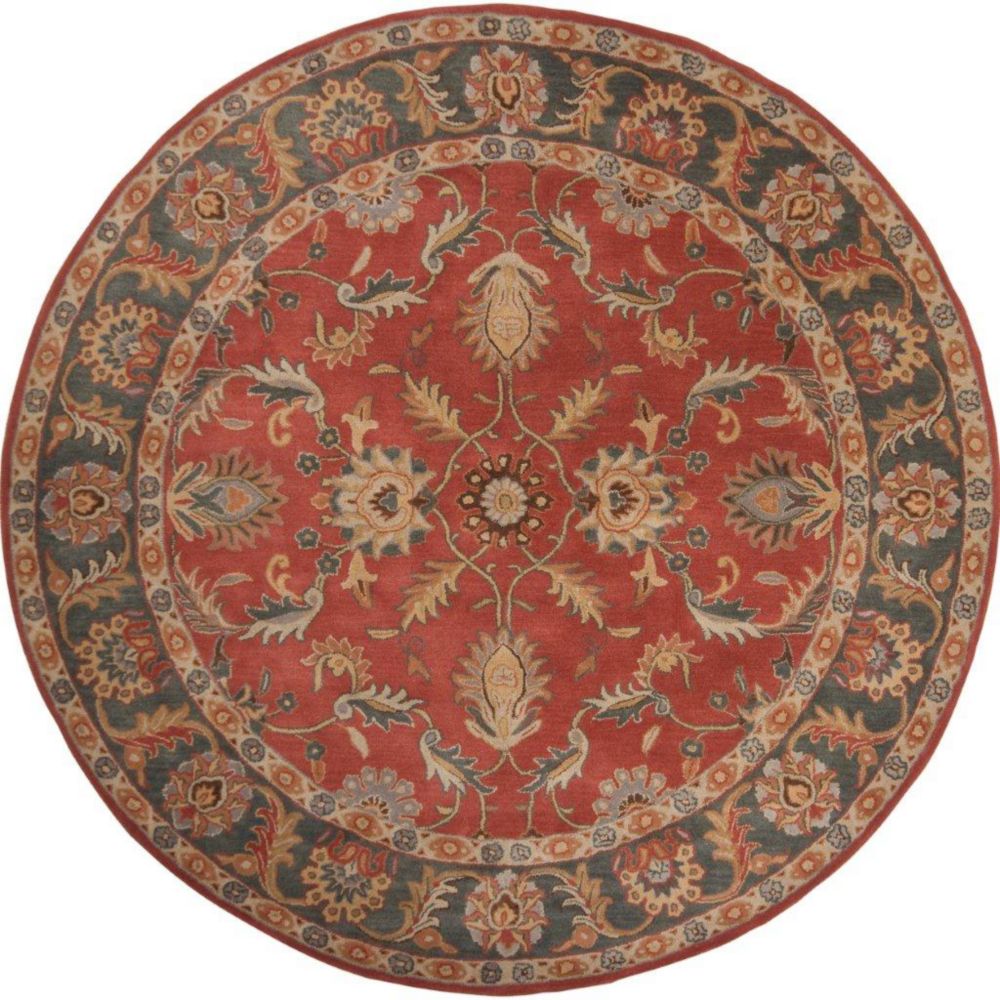 Artistic Weavers Bradbury Rust Red Wool Round - 6 Ft. Area Rug | The ...