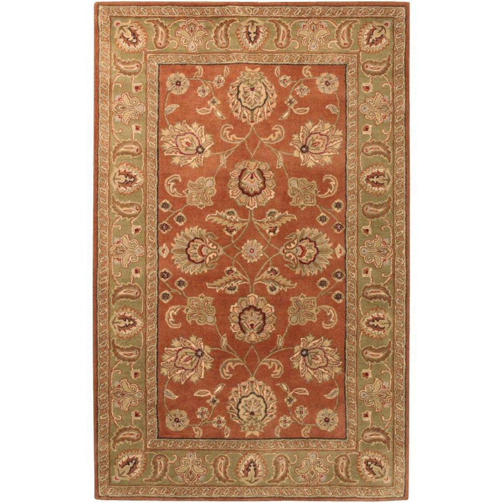 Artistic Weavers Tapis Pamier puce en laine - 10 Po. x 14 Po. Artistic Weavers Tapis Pamier puce en laine - 10 Po. x 14 Po.