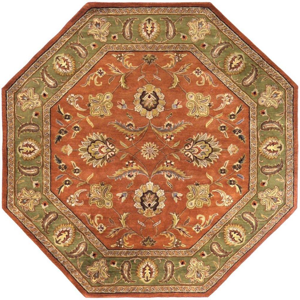 Artistic Weavers Tapis Pamier puce en laine - 8 Po., octogone Artistic Weavers Tapis Pamier puce en laine - 8 Po., octogone