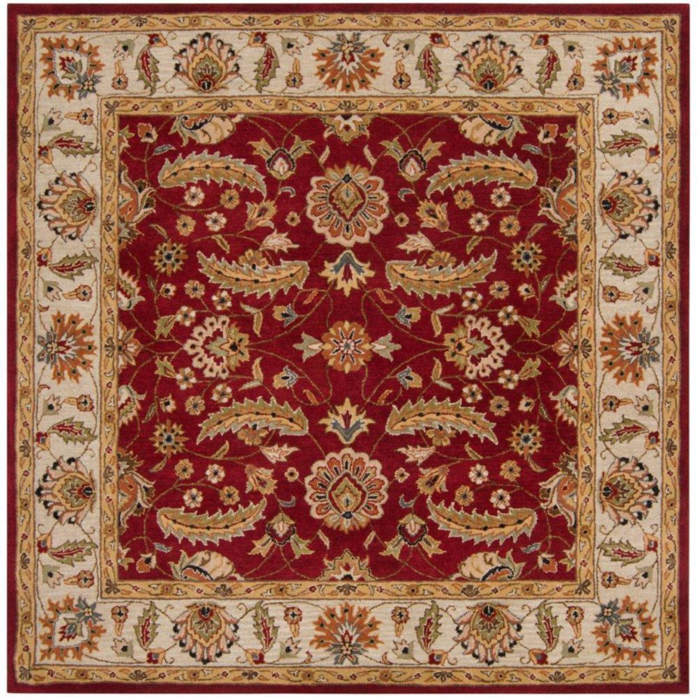 Artistic Weavers Brisbane Red 6 ft. x 6 ft. Indoor Traditional Square