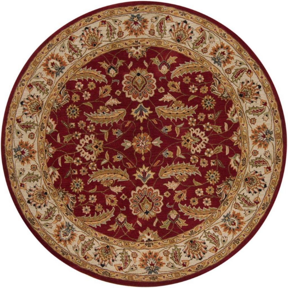 Artistic Weavers Tapis Brisbane rouge en laine, rond - 8 Po. Artistic Weavers Tapis Brisbane rouge en laine, rond - 8 Po.