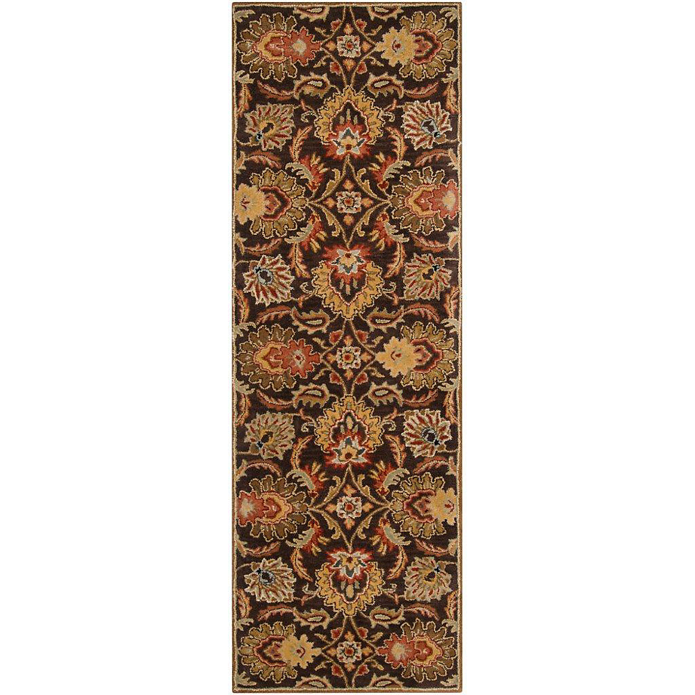 Calabasas Dark Brown Dining Table artistic weavers calabasas brown 2 ft 6 inch x 8 ft indoor transitional runner