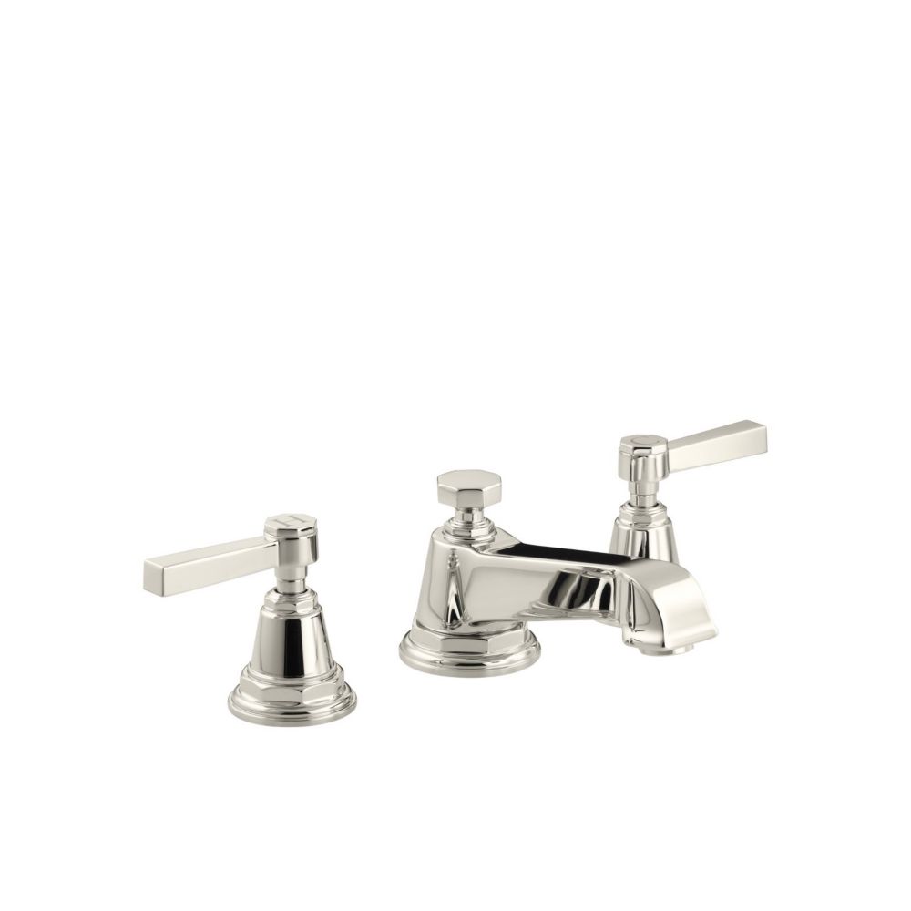 Pinstripe R Pure Widespread Bathroom Sink Faucet With Lever Handles