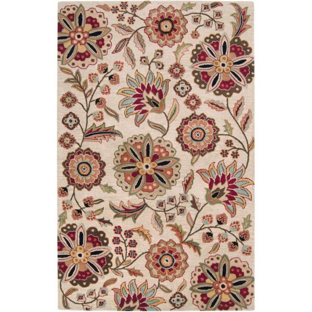 Artistic Weavers Tapis Antioch Ivoire en laine 5 Pi. x 8 Pi. Artistic Weavers Tapis Antioch Ivoire en laine 5 Pi. x 8 Pi.