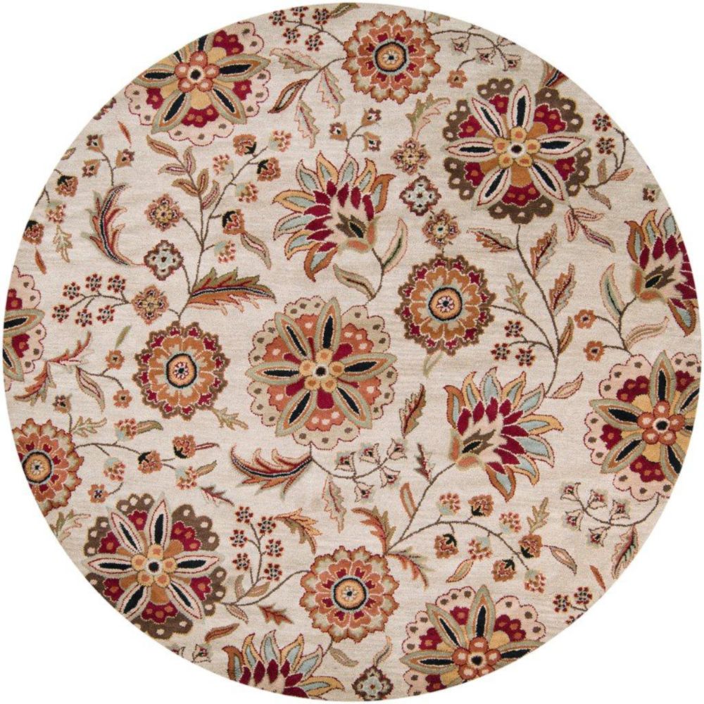 Artistic Weavers Tapis Antioch Ivoire en laine 8 Pi. rond Artistic Weavers Tapis Antioch Ivoire en laine 8 Pi. rond