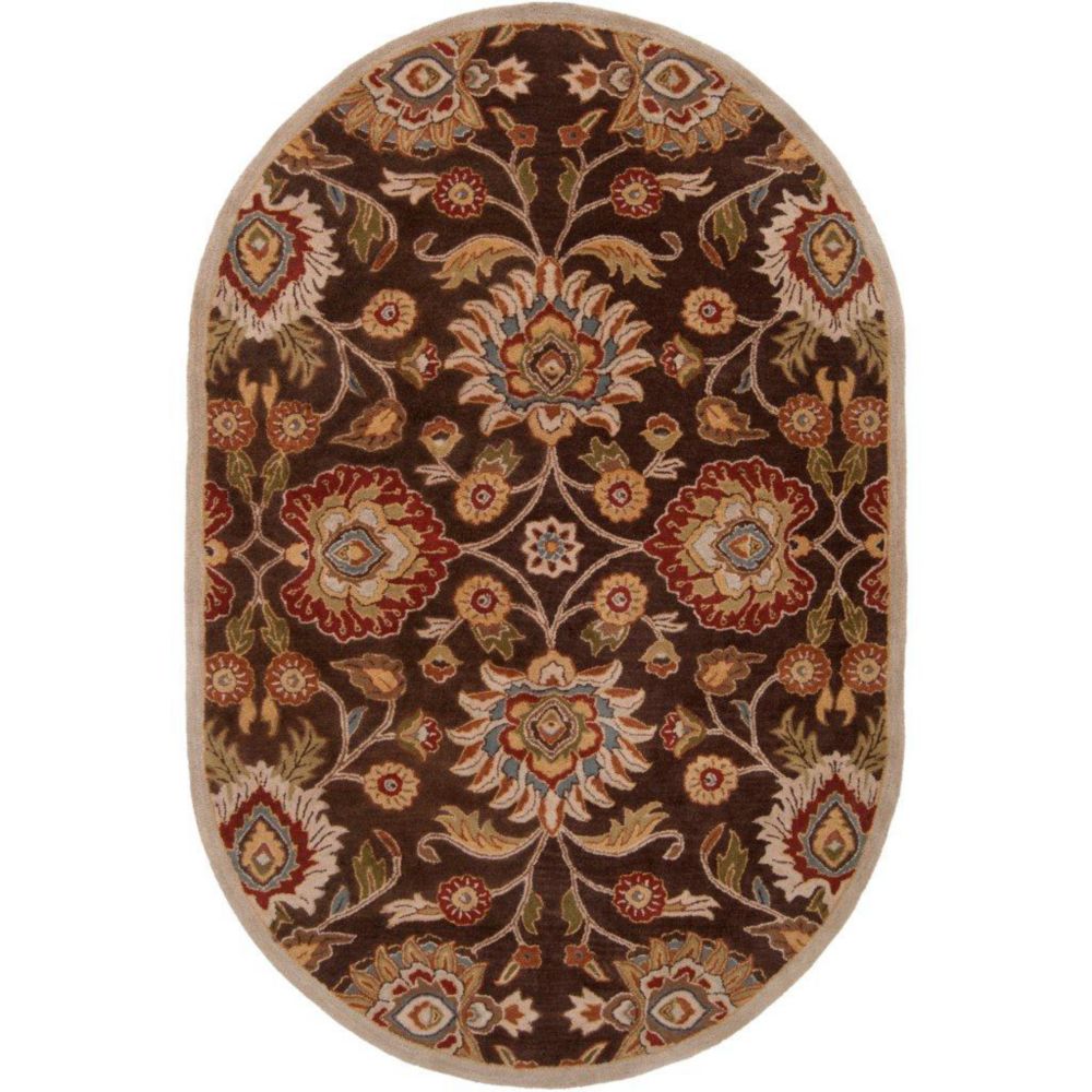 Artistic Weavers Tapis Dachstein chocolat en laine, ovale - 8 Po. x 10 Po. Artistic Weavers Tapis Dachstein chocolat en laine, ovale - 8 Po. x 10 Po.
