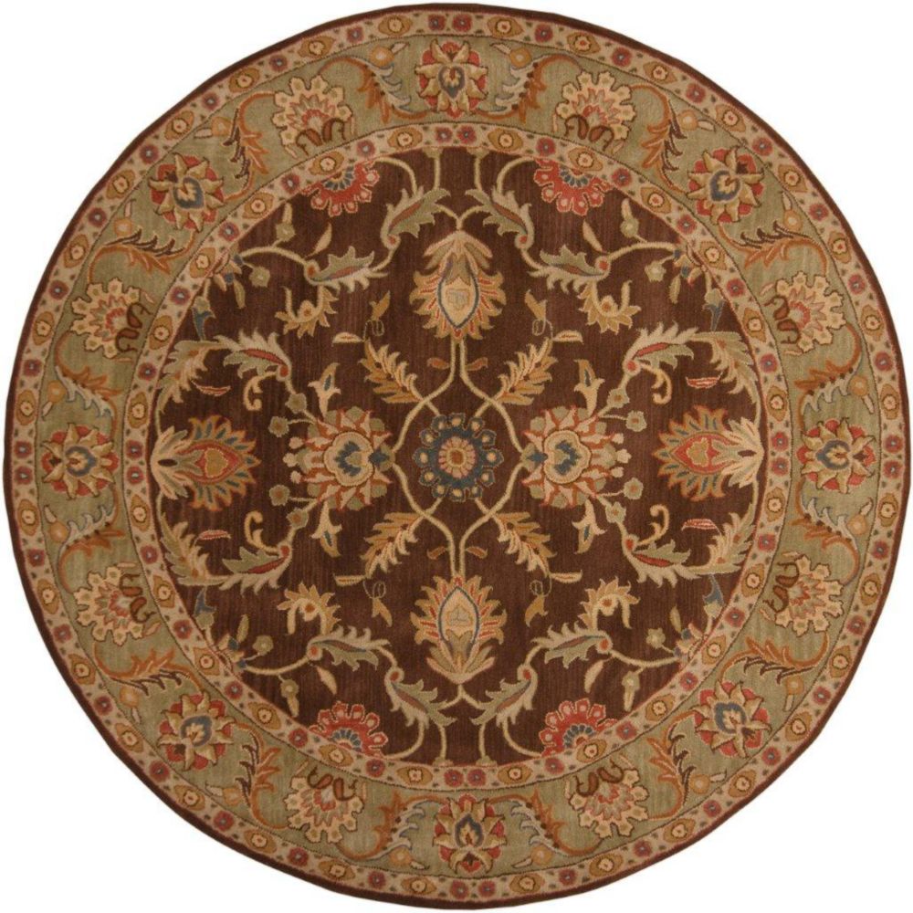 Artistic Weavers Tapis Brawley chocolat en laine, rond - 9 Po. 9 Pi. Artistic Weavers Tapis Brawley chocolat en laine, rond - 9 Po. 9 Pi.