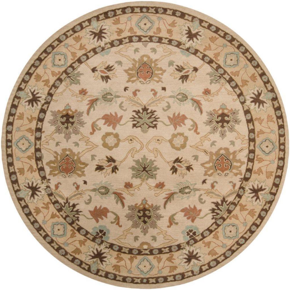 Artistic Weavers Brea Beige Tan 8 ft. x 8 ft. Indoor Traditional Round ...