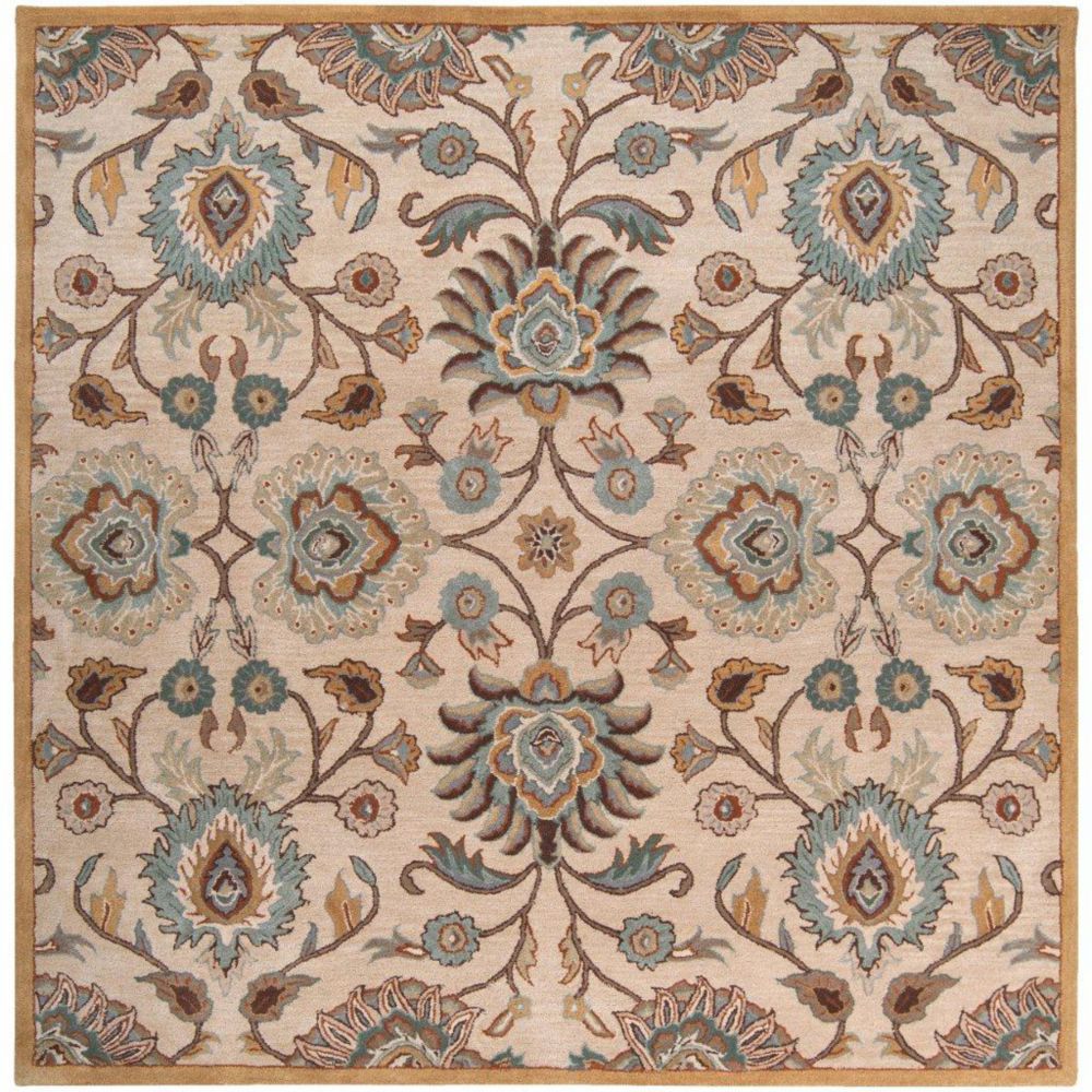 Artistic Weavers Tapis Brentwood beige en laine, carré - 8 Po. Artistic Weavers Tapis Brentwood beige en laine, carré - 8 Po.