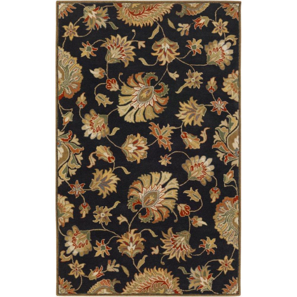 Artistic Weavers Tapis Burbank noir en laine - 6 Po. x 9 Po. Artistic Weavers Tapis Burbank noir en laine - 6 Po. x 9 Po.