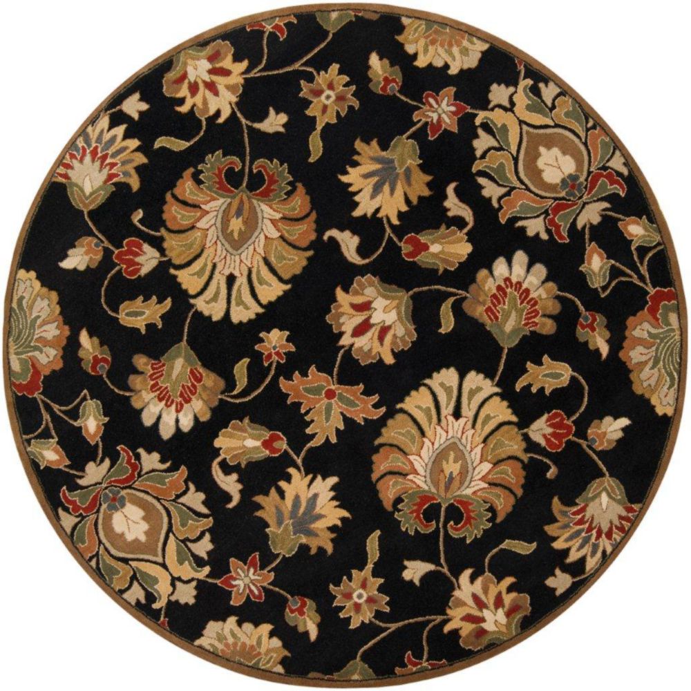 Artistic Weavers Burbank Black Wool Round 6 Ft. Area Rug The Home