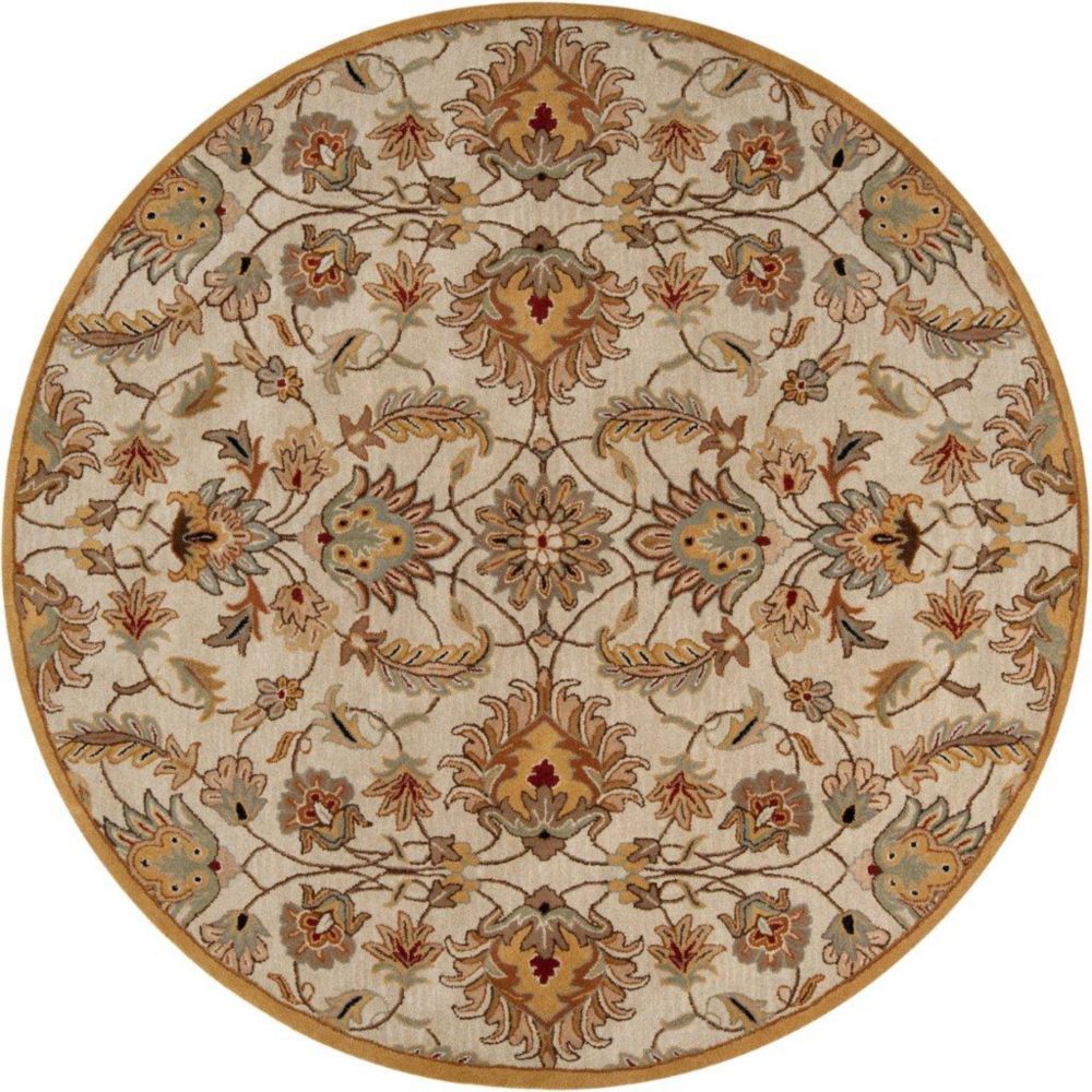 Artistic Weavers Tapis Calimesa Or en laine, rond - 6 Po. Artistic Weavers Tapis Calimesa Or en laine, rond - 6 Po.