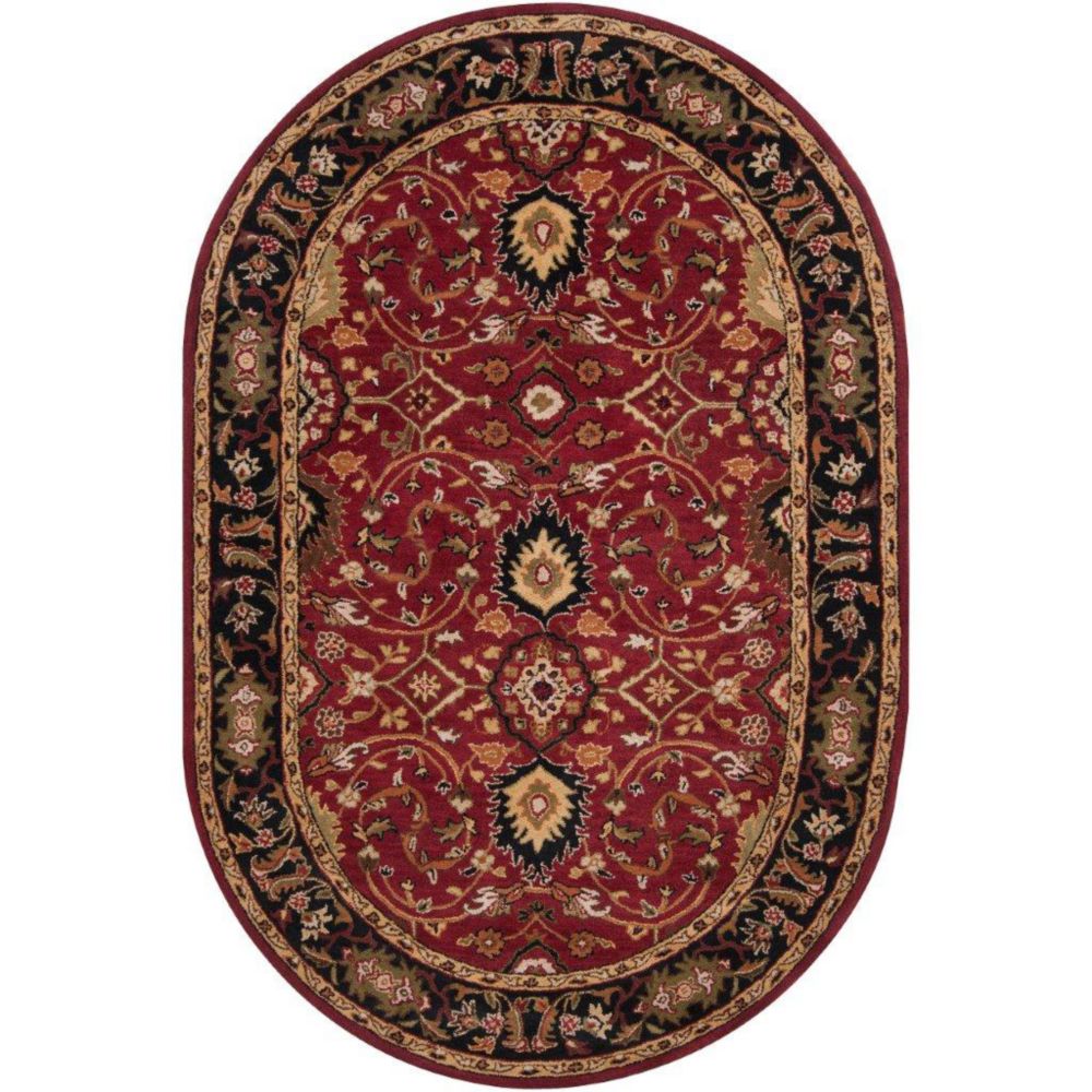 Artistic Weavers Calistoga Red 8 ft. x 10 ft. Indoor Traditional Oval