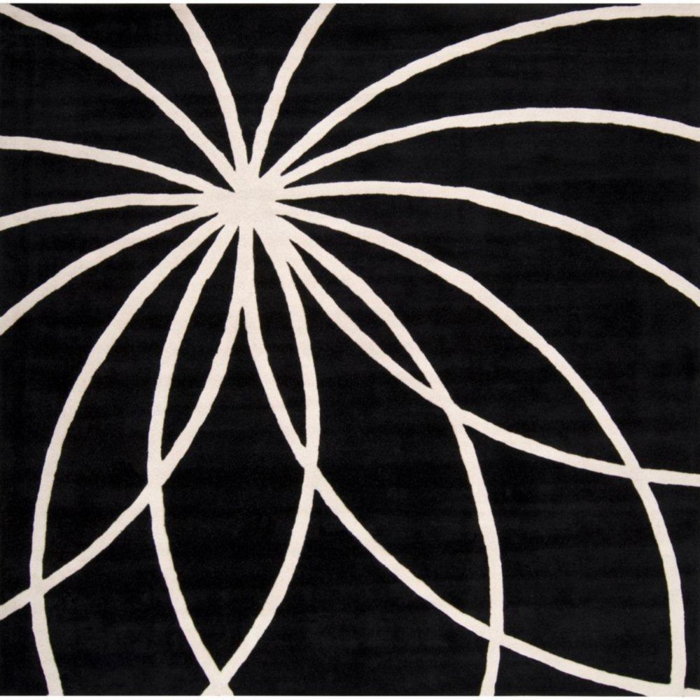 Artistic Weavers Tapis Rambouillet noir en laine - 8 pieds, carré Artistic Weavers Tapis Rambouillet noir en laine - 8 pieds, carré