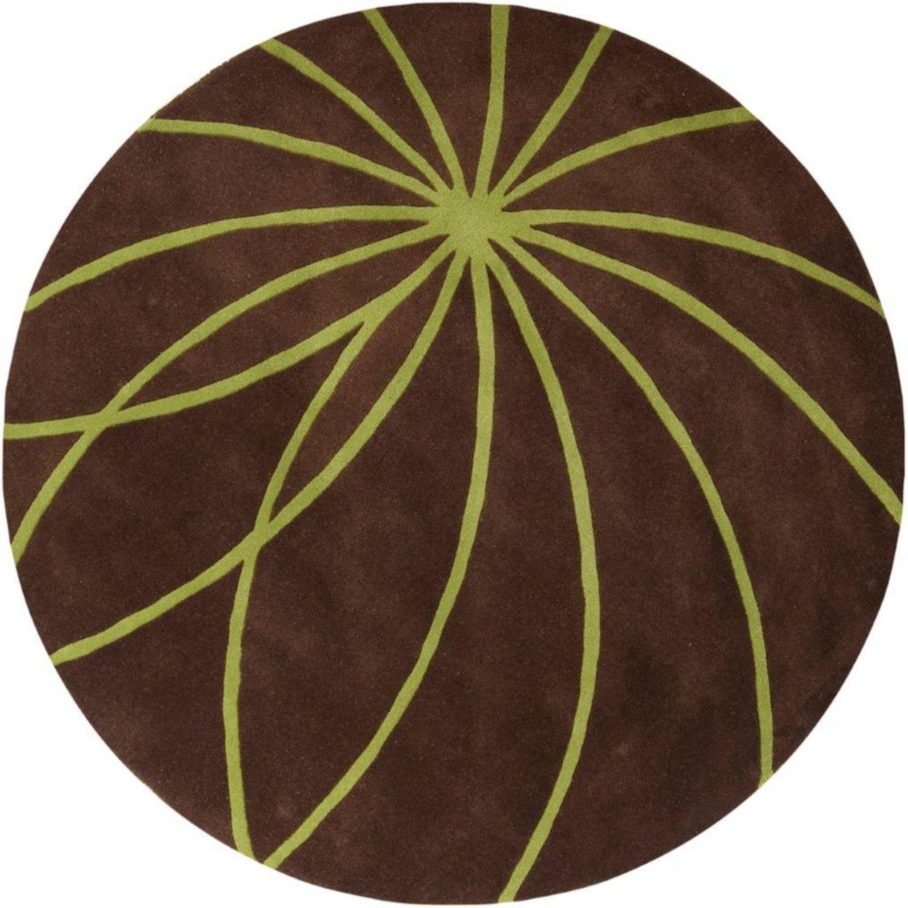 Artistic Weavers Randan Brown 4 ft. x 4 ft. Indoor Contemporary Round