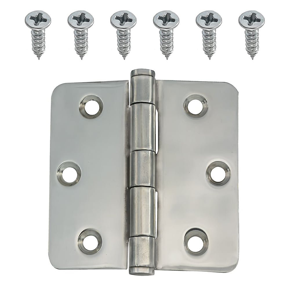 Everbilt 3-inch Stainless 1/4rd Door Hinge | The Home Depot Canada Stainless Steel Door Hinges Home Depot