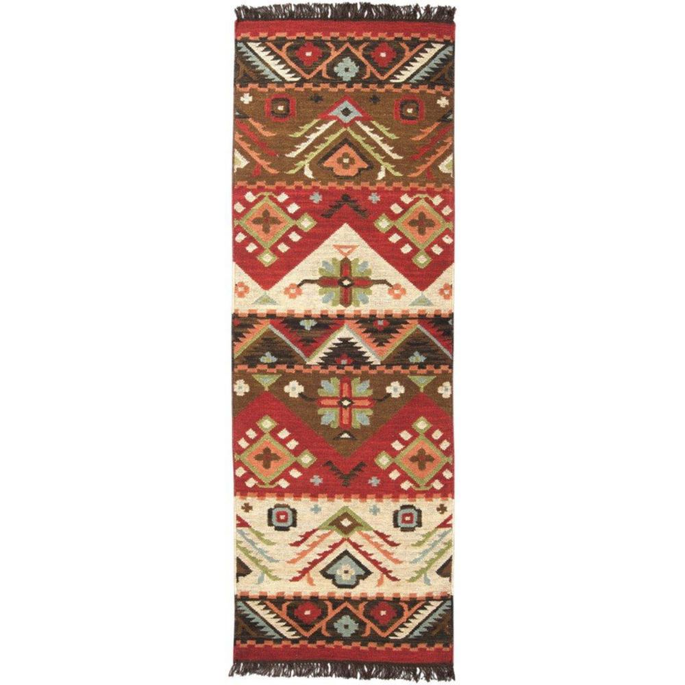 Artistic Weavers Tapis de passage Vaiges rouge en laine 2 Pi. 6 Po. x 8 Pi. Artistic Weavers Tapis de passage Vaiges rouge en laine 2 Pi. 6 Po. x 8 Pi.