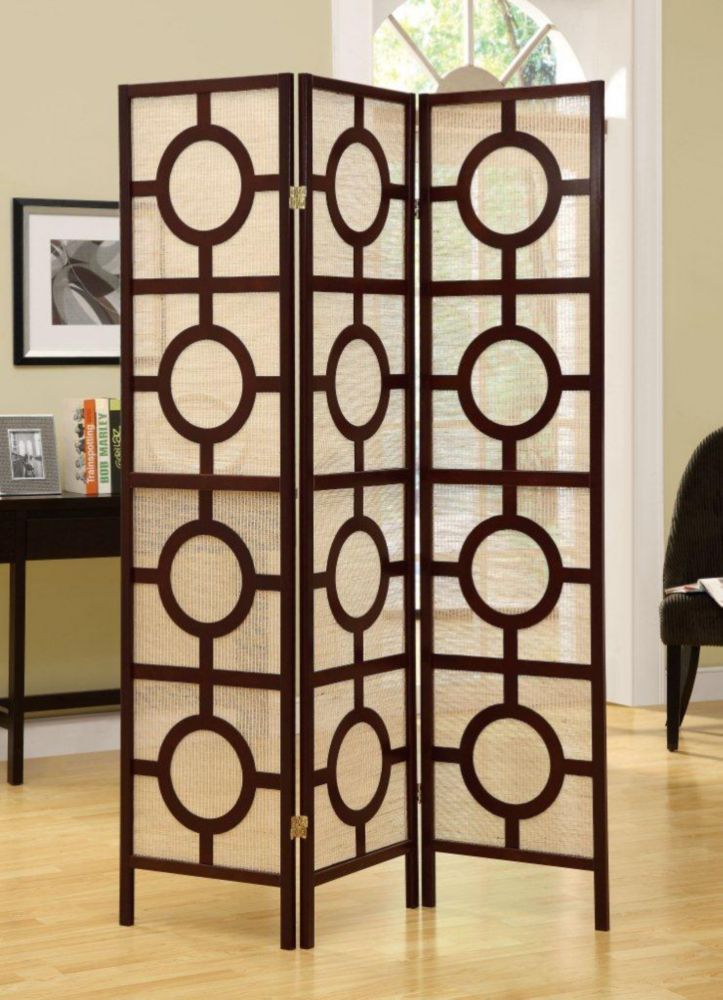 Monarch Specialties Folding Screen - 3 Panel / White Frame ...