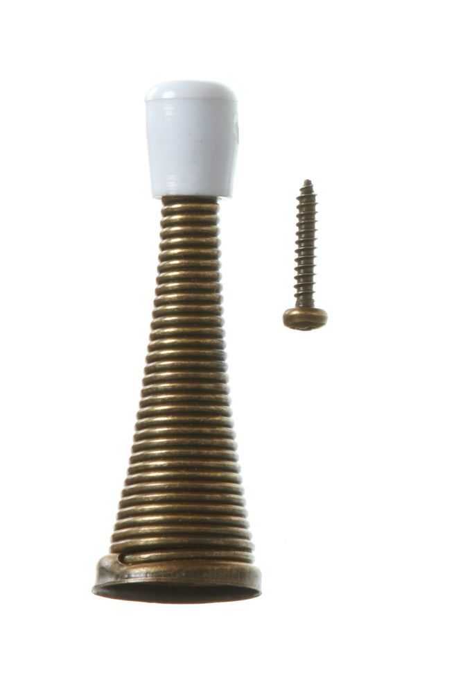 Everbilt 3 Inch Antique Brass Spring Door Stop The Home Depot Canada