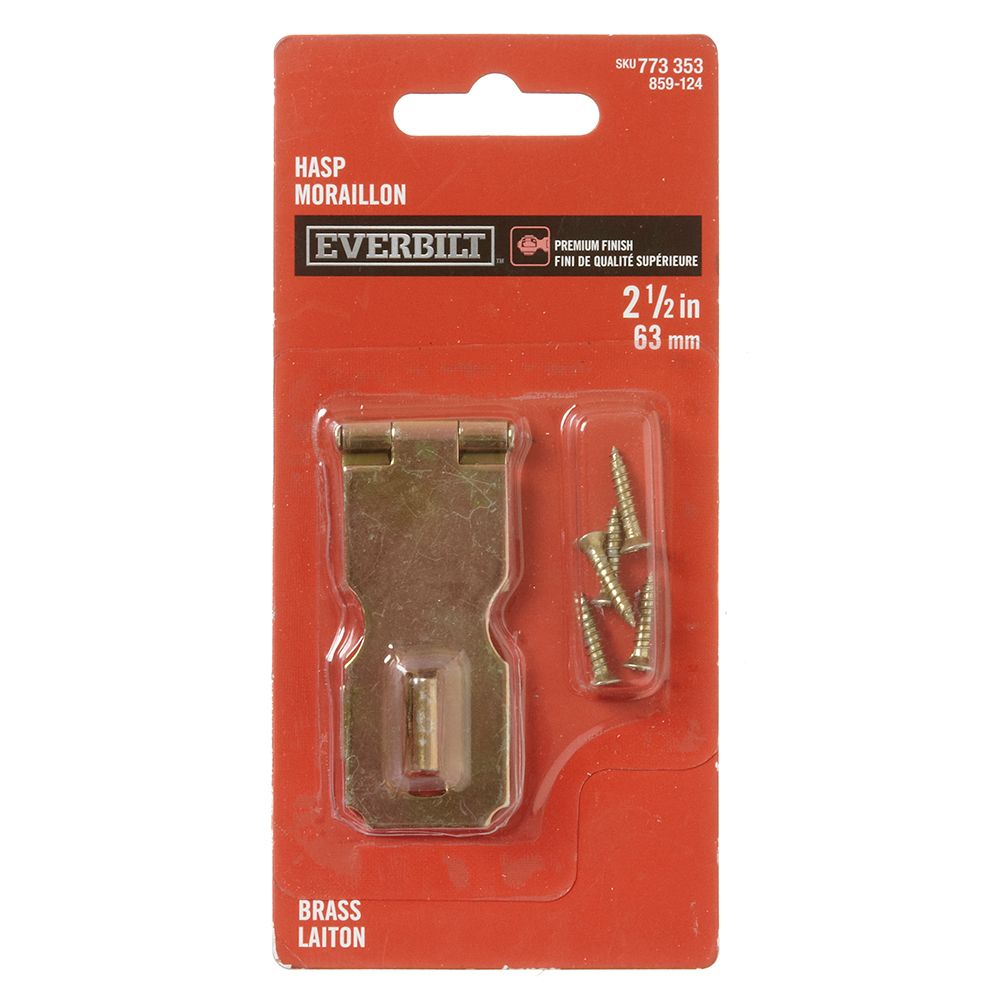 Everbilt 2-1/2 Inch Brass Hasp | The Home Depot Canada