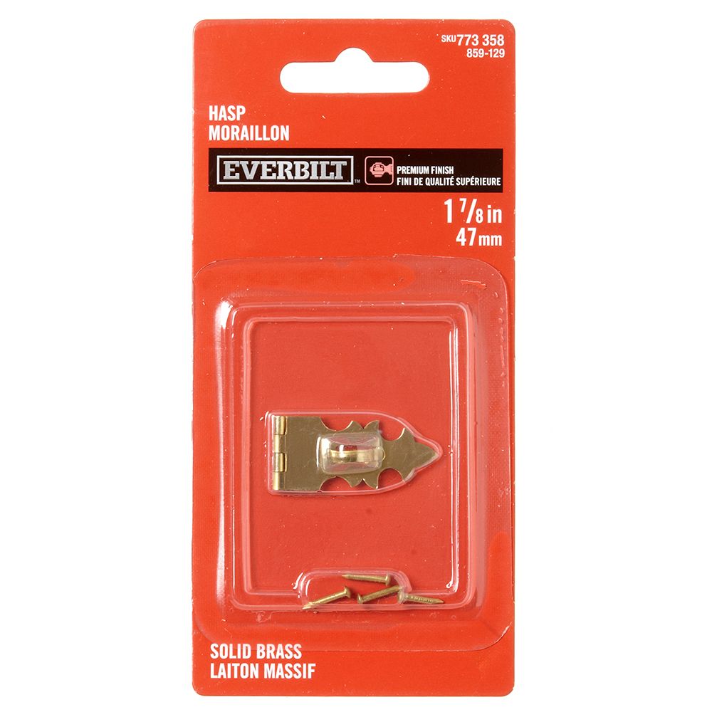 Everbilt 17/8 Inch Solid Brass Hasp The Home Depot Canada