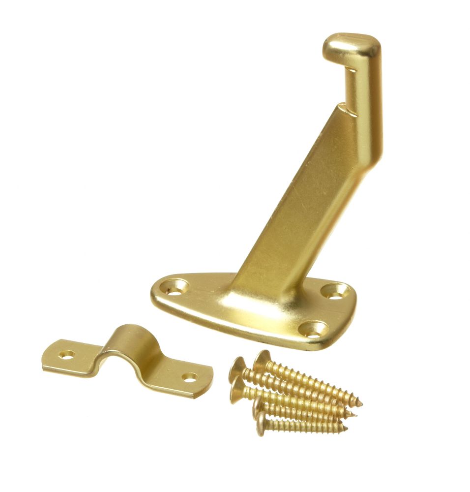 Everbilt Long Satin Brass Handrail Bracket The Home Depot Canada