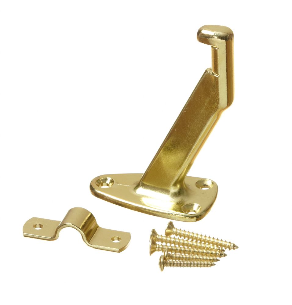 Everbilt Long Polished Brass Handrail Bracket The Home Depot Canada