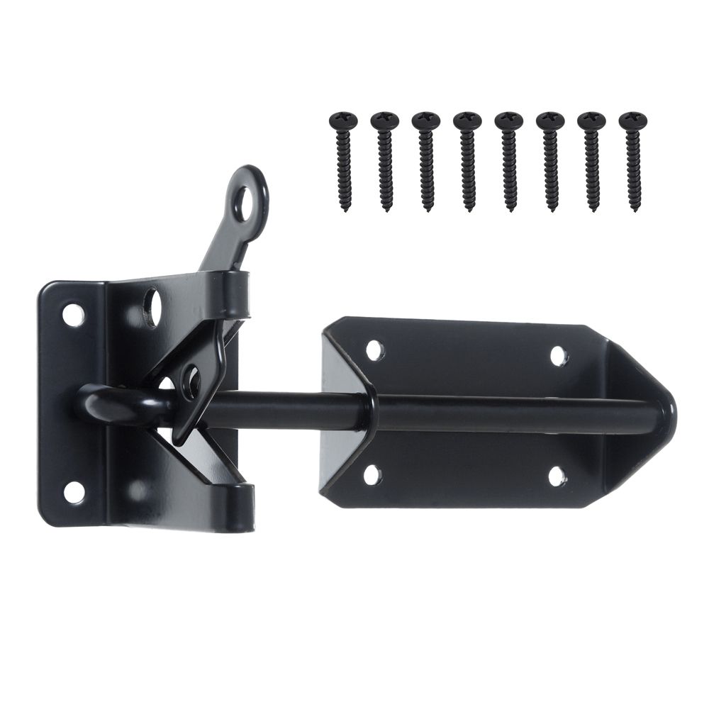 Everbilt 4-inch Black Heavy Duty Gate Latch | The Home Depot Canada