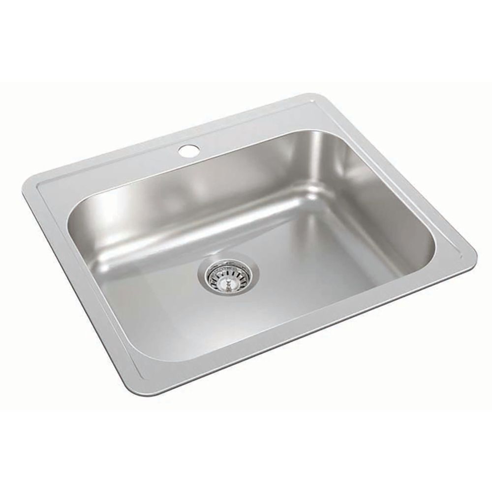 32 single bowl drop in stainless steel kitchen sink