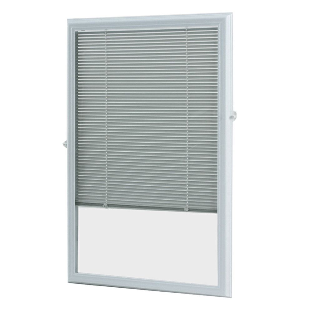 20 Inch X 36 Inch White Aluminum Add On Blind For Half Light Doors