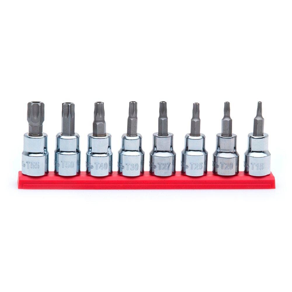Lot De 9 Douilles Torx Pentalobe TS10 à TS50 - Entraînement 1/4 Pouce (6,35 Mm), Acier Vanadium Chromé - 4
