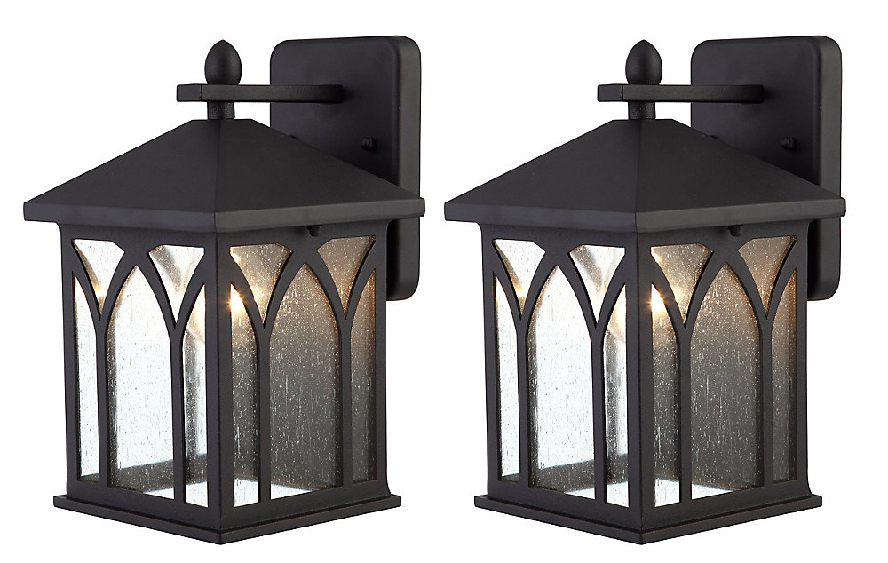 Canarm Ltd Bi 1 Light Black Outdoor Wall Lantern 2