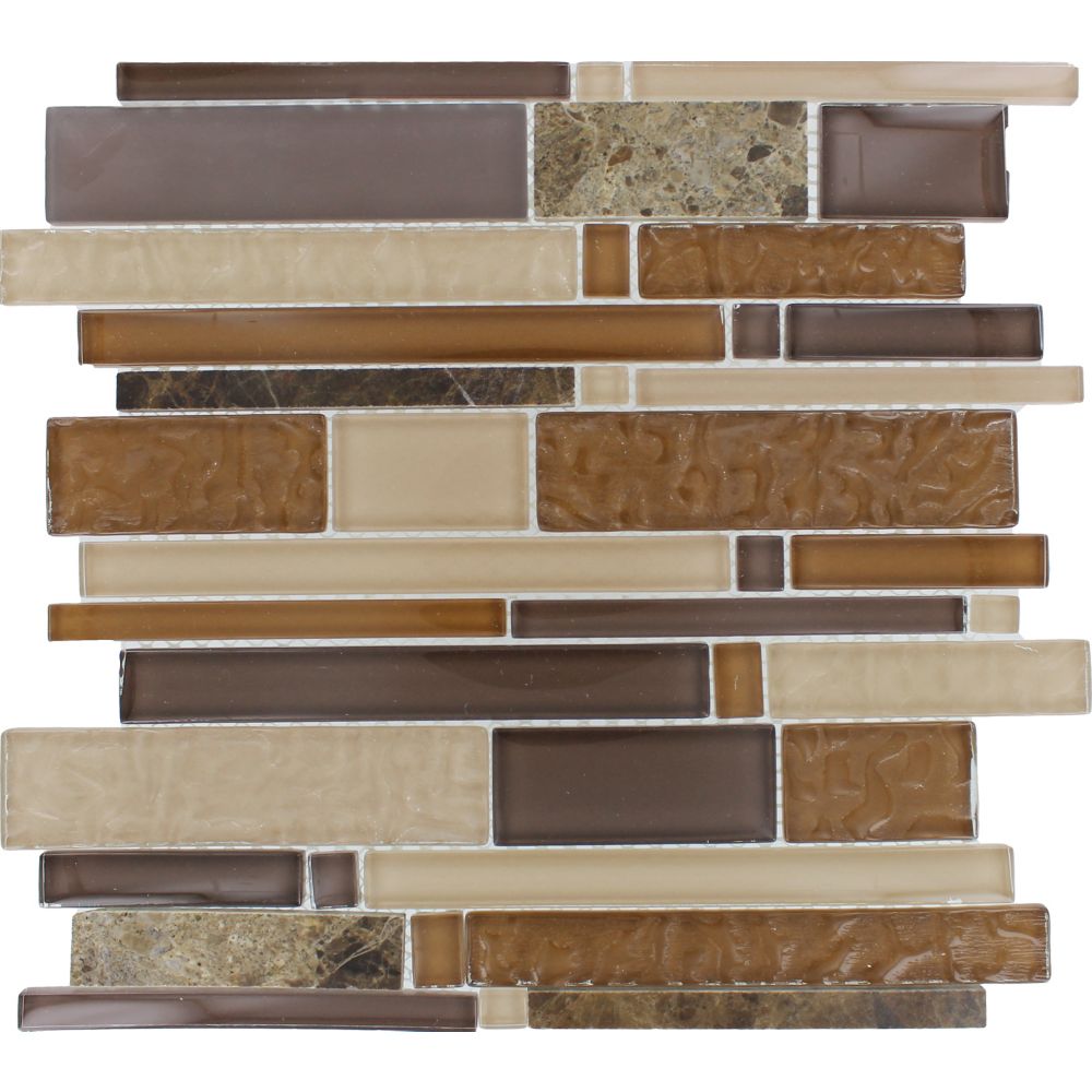 MSI Stone ULC Interlocking 8mm Glass Stone MeshMounted Mosaic Blend