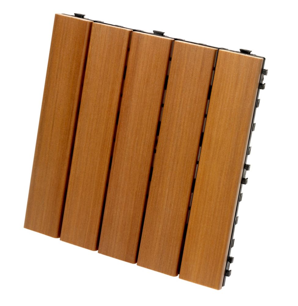 Eon 12-inch x 12-inch Deck and Balcony Tile in Cedar (10-Pack ...