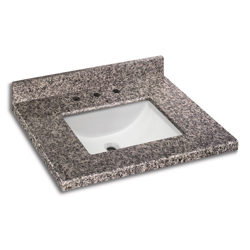Glacier Bay 31 Inch x 22 Inch Sircolo Granite Vanity Top with Trough