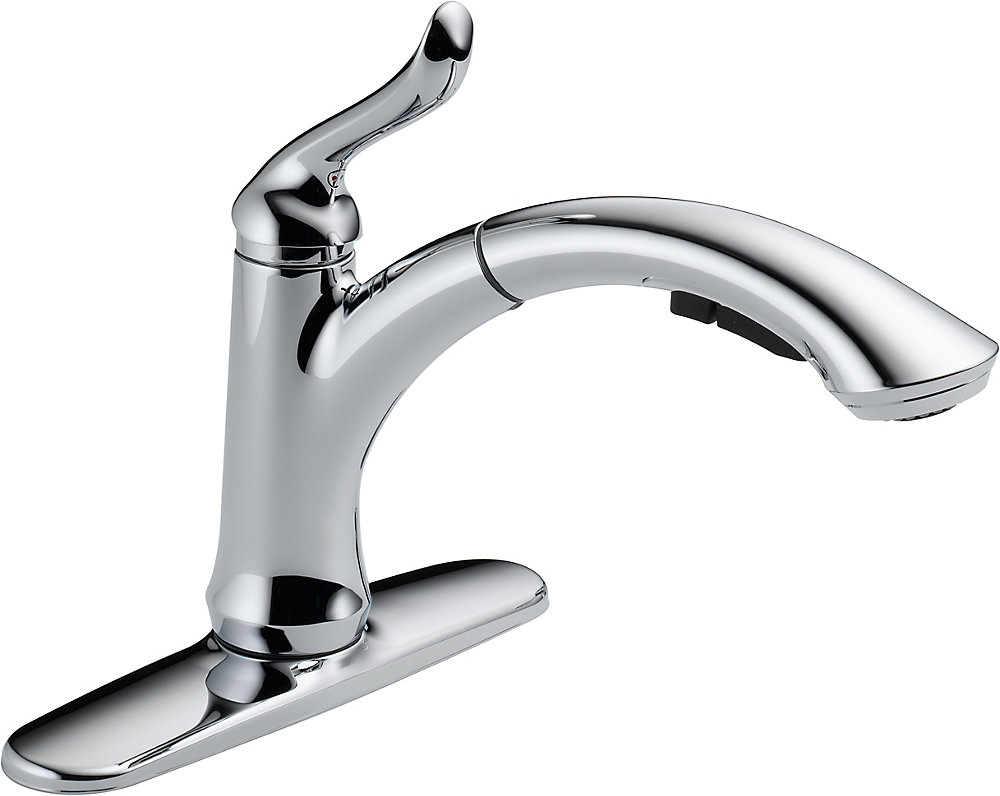 Linden single handle pullout kitchen faucet