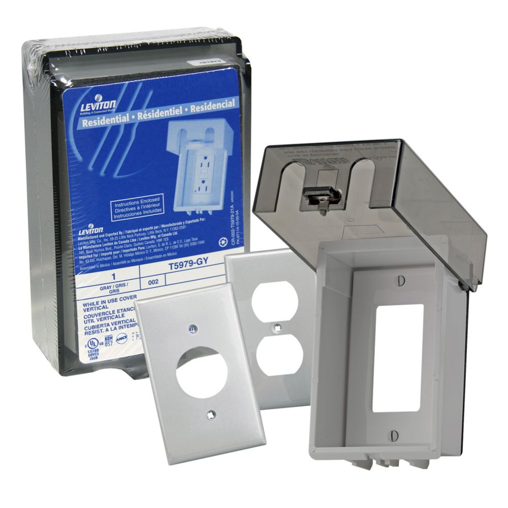 Leviton Weatherproof Duplex Cover | The Home Depot Canada