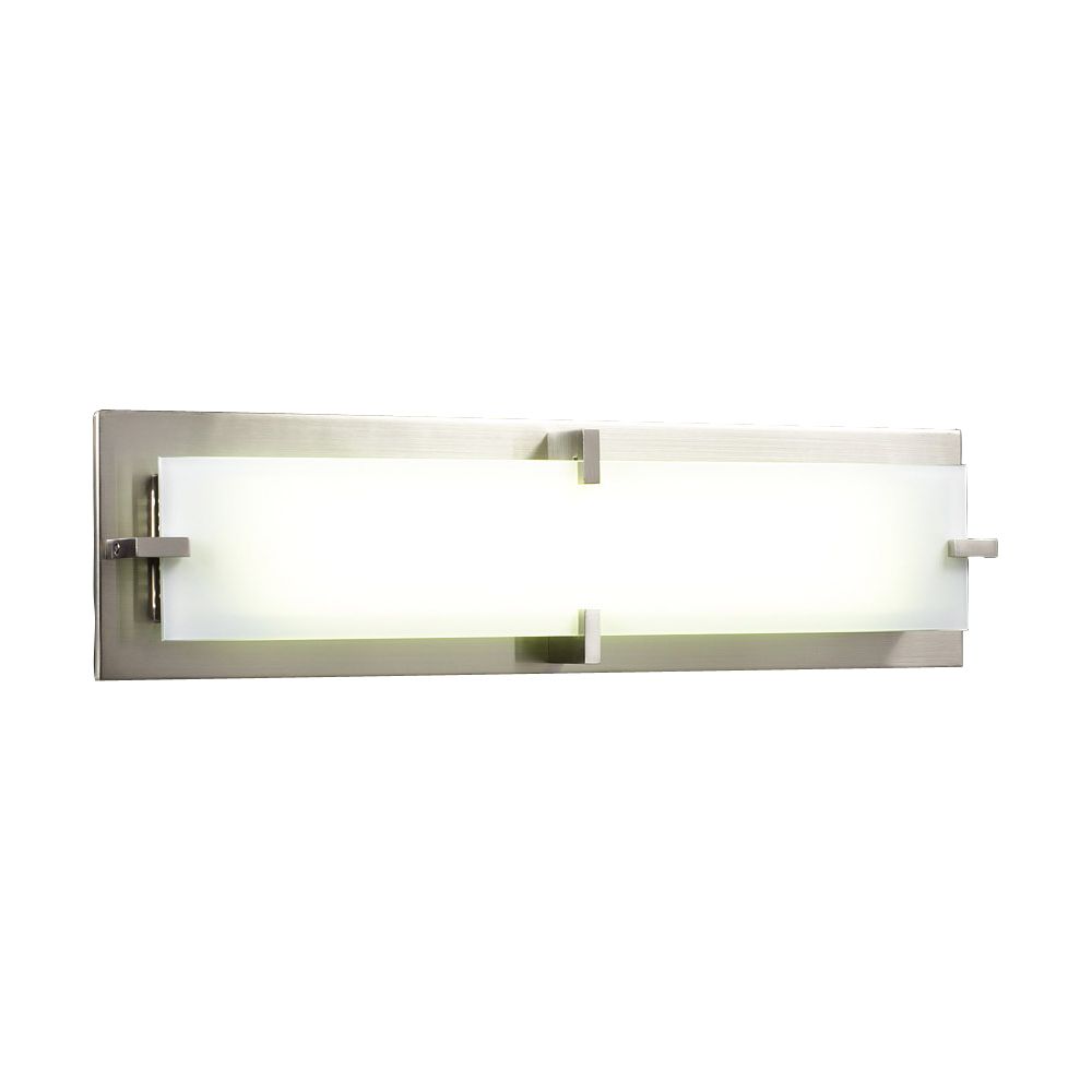 Contemporary Beauty 2 Light Bath With Frost Gl And Satin Bath Light With Frost Gl And Satin