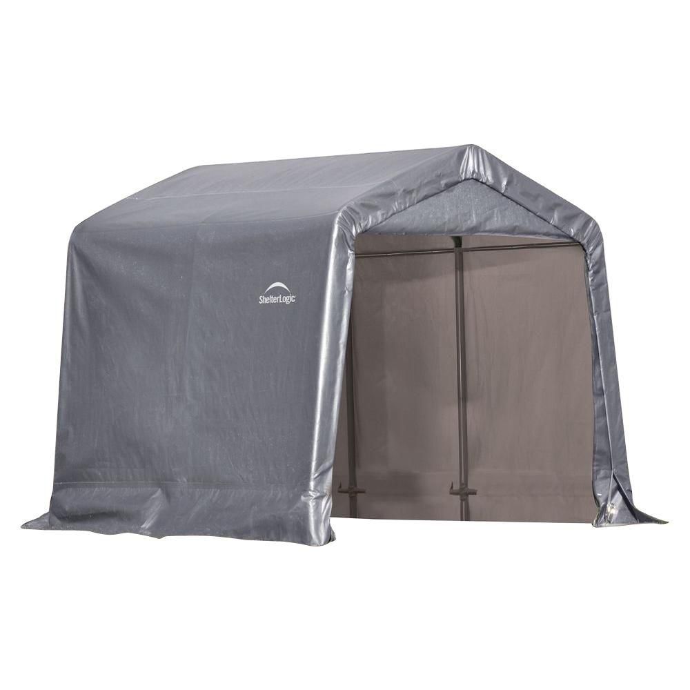 ShelterLogic ShedinaBox 8 ft. x 8 ft. x 8 ft. Peak Style Grey