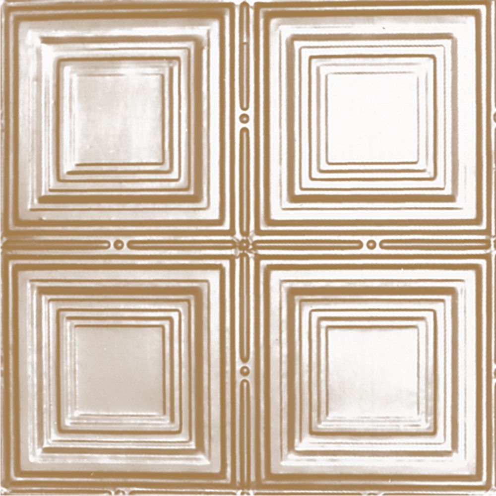 Shanko 2 Feet X 2 Feet Brass Plated Steel Lay In Ceiling Tile Design   P 1000782050 