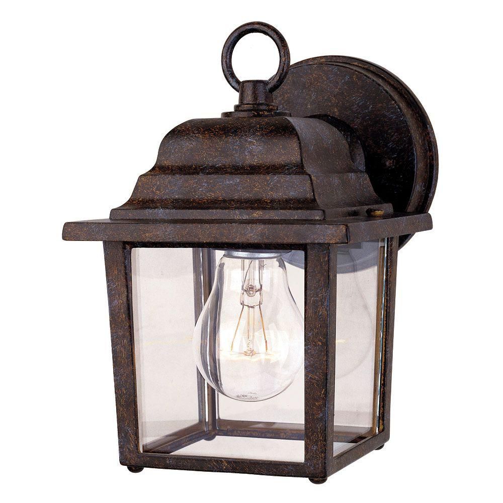 Illumine Satin 1 Light Bronze Incandescent Outdoor Wall Mount With