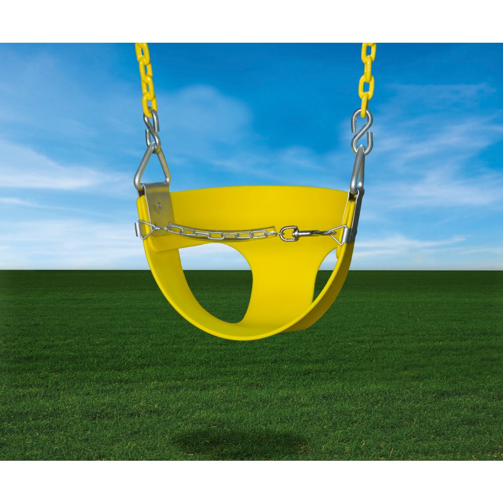 Half Bucket Swing With Chain In Yellow