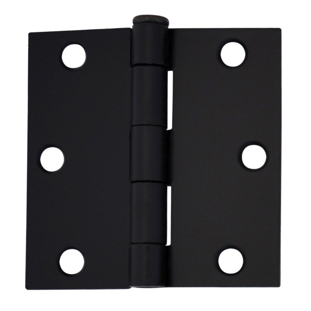 Everbilt 3 Inch Iron Black Door Hinge 2pk The Home Depot Canada