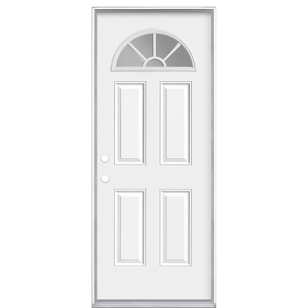 Masonite 32 Inch X 6 9 16 Inch Internal Fan Lite Right Hand Entry