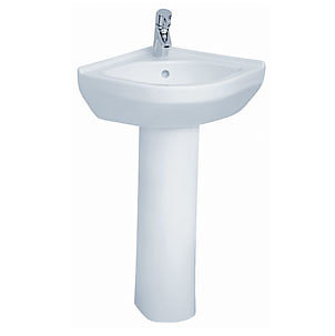 Corner Bathroom Pedestal Sink
