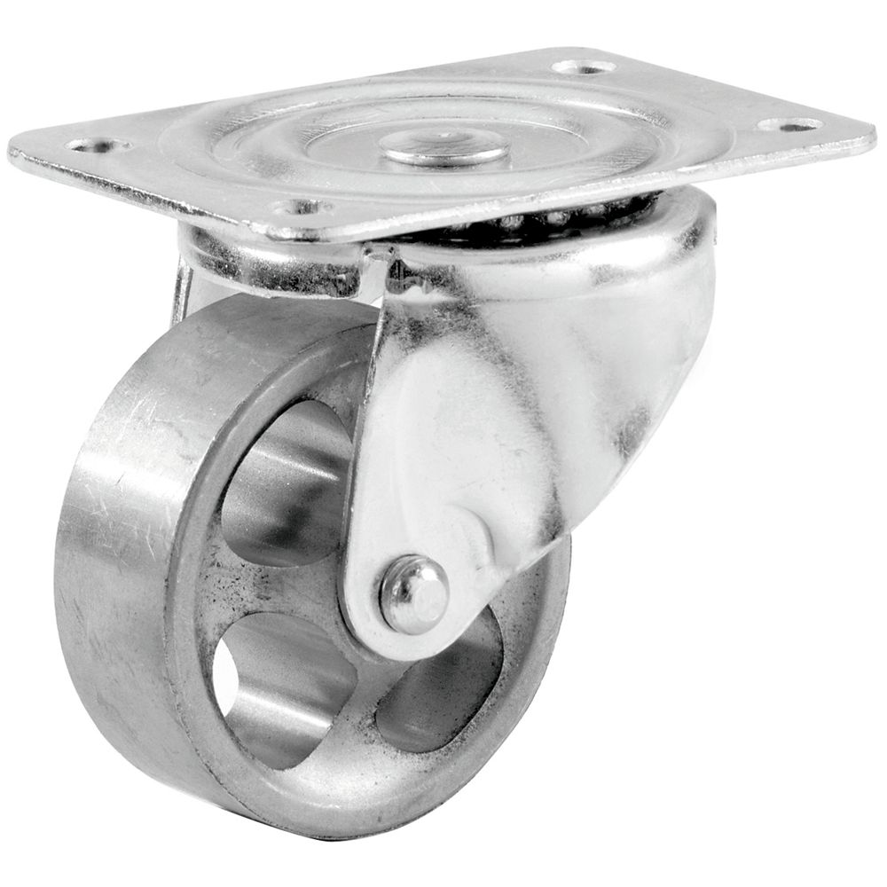 Everbilt 2 inch Cast Iron Swivel Plate Caster with 125 lb. Load Rating ...